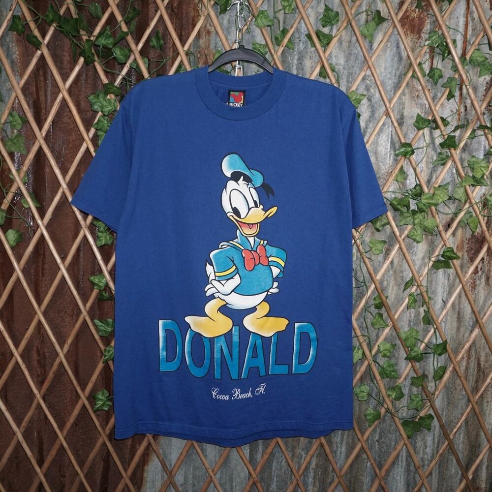 L - Vintage Y2K Disney T-Shirts donald duck cocoa beach